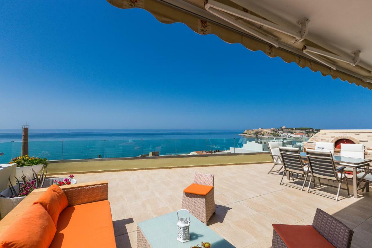 Ferienwohnung Elytis Panoramic View Rethymno Exterior foto